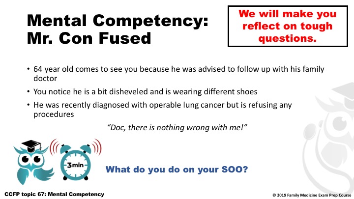 A picture of a medical competency presentation.